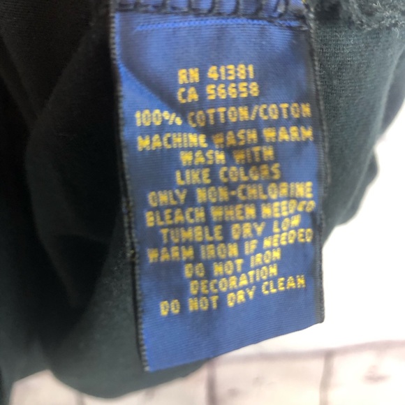 Polo Ralph Lauren Tee V Neck Black Basic Tee XXL - Picture 3 of 4